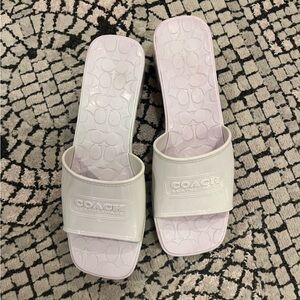 Coach Scarlett block heel sandals